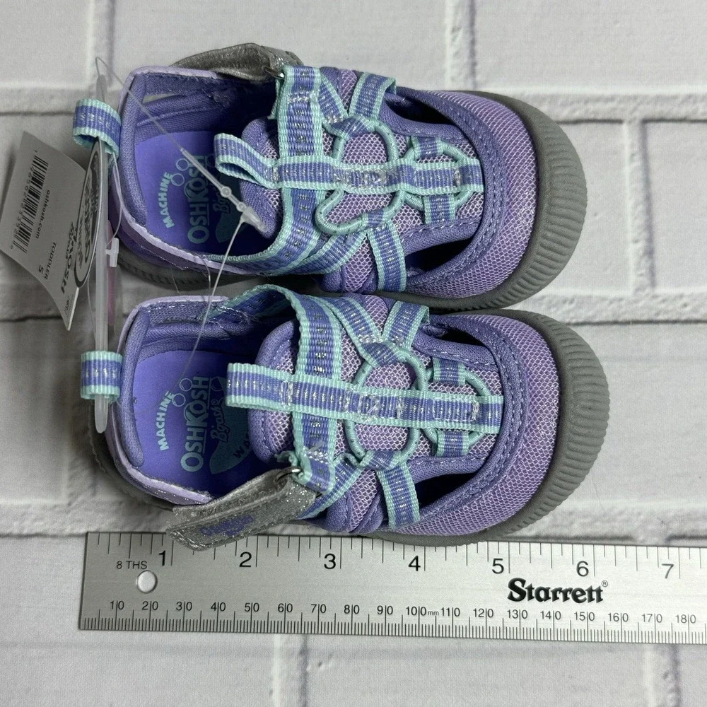 OshKosh Everplay Flexible Outsole Bump Toe Sandal Toddler Size 5 Purple Lilac - Picture 3 of 7